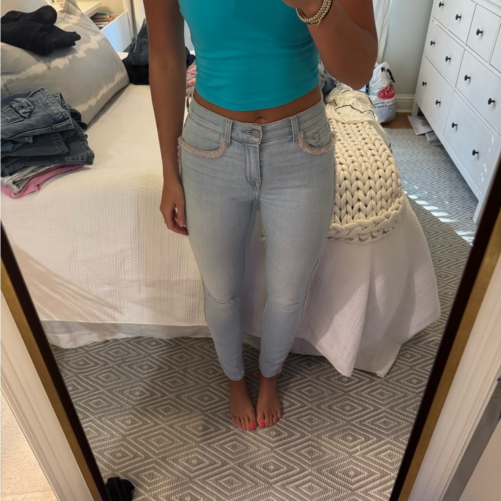 7 For All Mankind Light Blue Women's skinny ankle Jeans